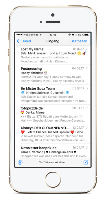 Newsletter Betreffzeilen Emojis