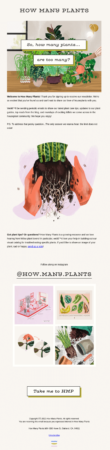 Willkommens-E-Mail von How many plants